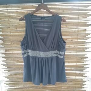 Torrid 2X Black Crossover Sleeveless Formal Top Plus